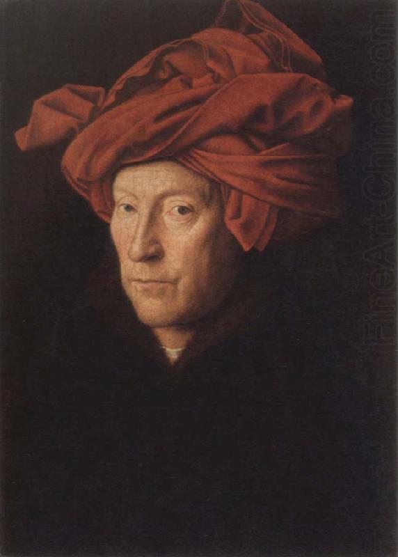 Jan Van Eyck Man in aRed Turban china oil painting image